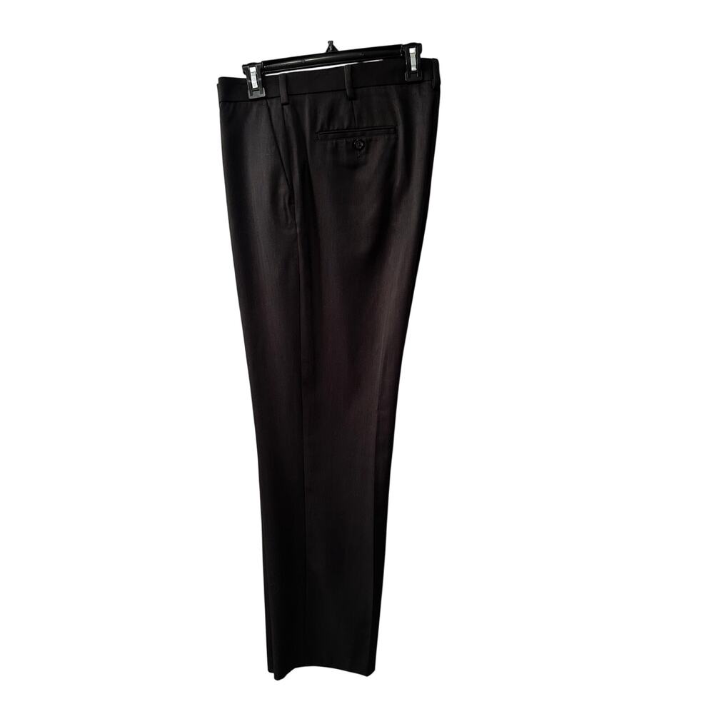 Van Heusen Traveler Dress Pants Mens 36x32 Black Wrinkle Resistant Slacks